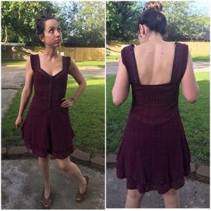 FREE PEOPLE burgundy dress